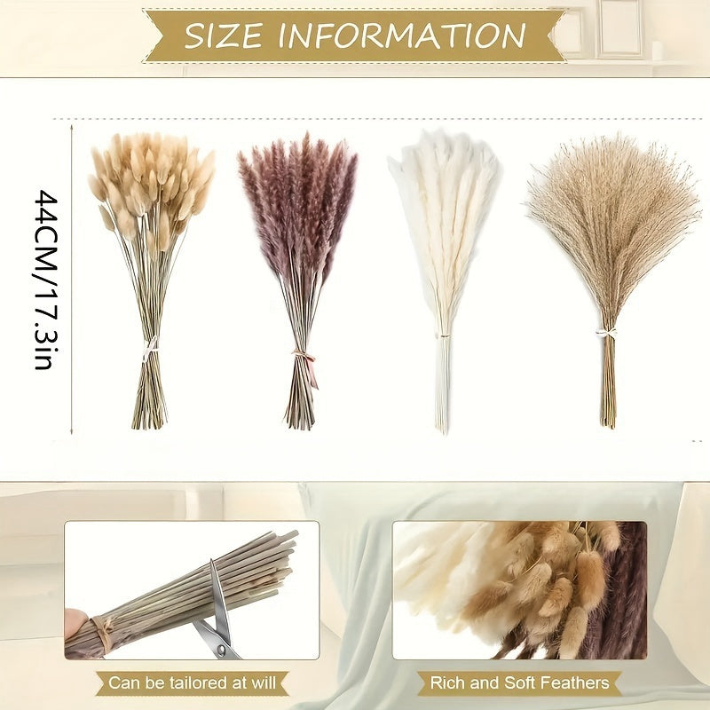 Ramo de hierba de pampas artificial para decoración del hogar y eventos