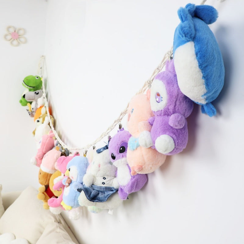 Tog'ora bilan osilgan tasma bilan to'quv yumshoq to'radan yasalgan sumka saqlash, uyda kiyim, shlyapa va paypoqlarni tartibga solish uchun mukammal.