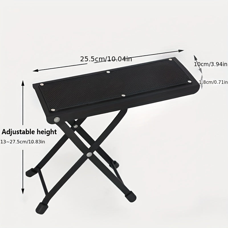 Adjustable Iron Guitar Foot Pedal for Acoustic and Classical Guitars Foldable Portable Non-Slip