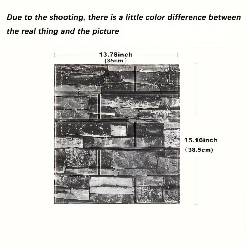 Self-Adhesive Foam Wall Panels Marble Pattern Waterproof Mold-Resistant Reusable for Living Room Bedroom Kitchen