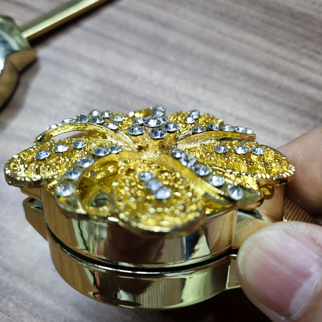 Magnetic Crystal Flower Curtain Tieback Metal Decor for Living Room