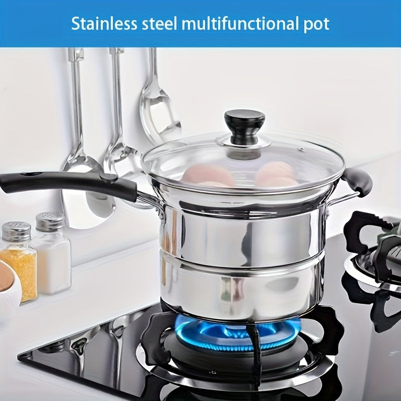 Stainless steel soup pot with lid strainer versatile kitchenware 70cm