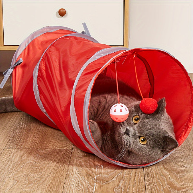 Pet Cat and Dog Tunnel Collapsible Foldable Interactive Toy for Training and Play