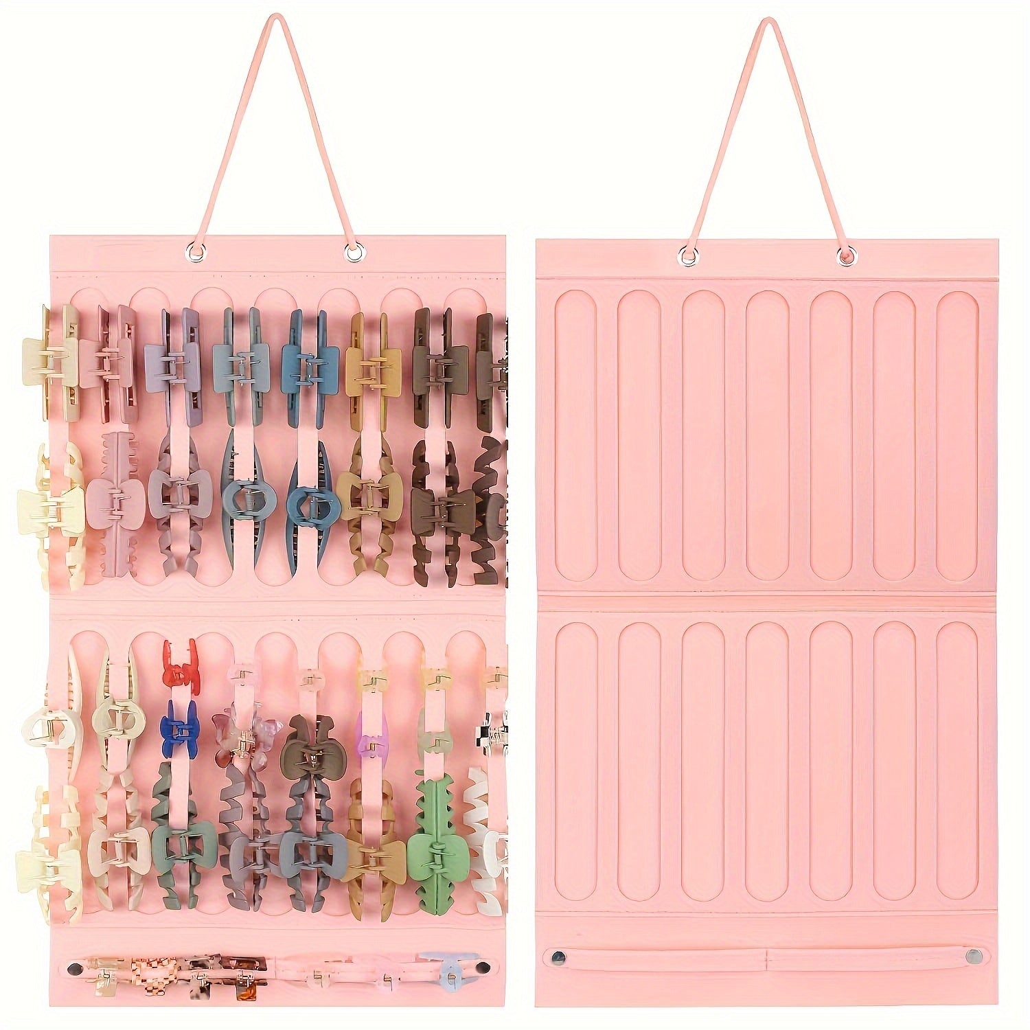 Women's Hair Clips Storage Bag with Bow Design for Organizing Headbands and Hair Accessories