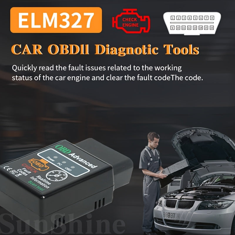 беспроводной сканер OBD2 для автомобиля, считыватель кодов, диагностический инструмент для определения неисправностей двигателя