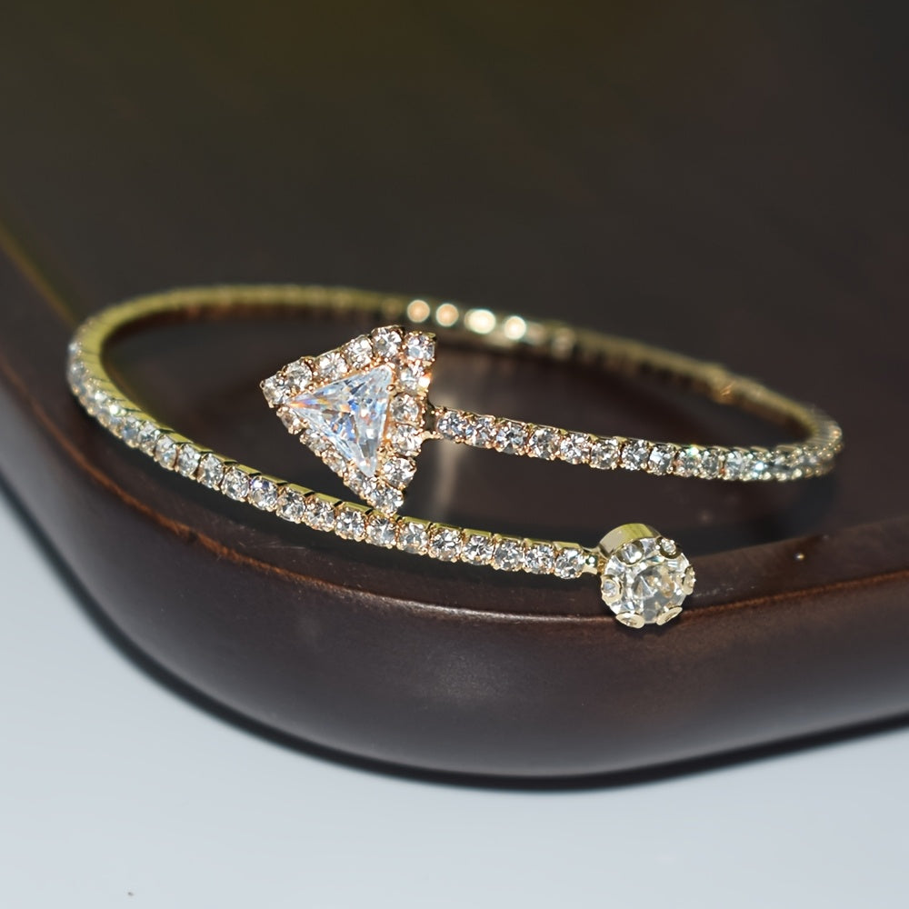 Silvery-Plated Cubic Zirconia Bracelet for Weddings and Daily Glam