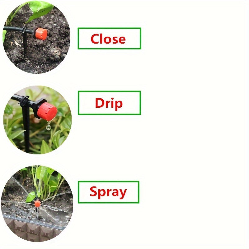 8 teshikli va oqimni boshqarish bilan 250 moslashuvchan qizil tomchilatib sug'orish purkagichlari