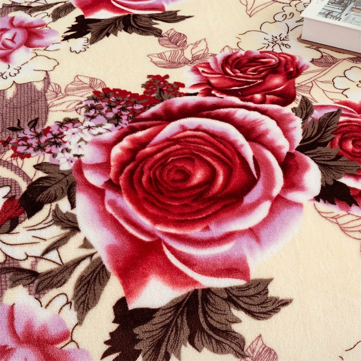 Floral Sea Pattern Bed Blanket for Home Decor and Seasonal Use