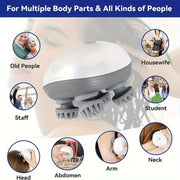 Masajeador eléctrico para la cabeza para relajación, ayuda para dormir, recargable por USB, masaje en el cuero cabelludo, cerebro, mascotas, regalo