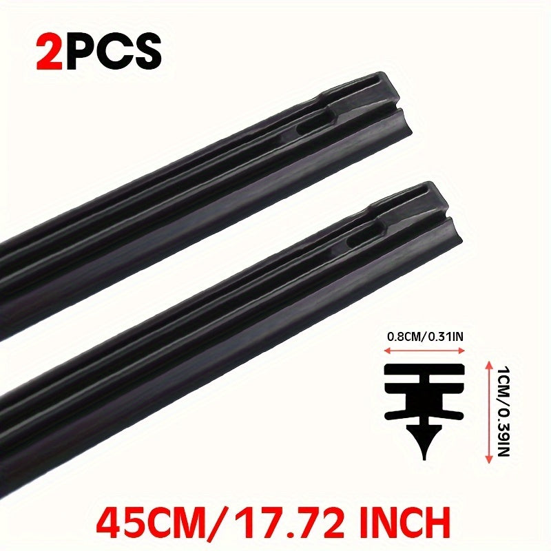 2pcs Rubber Wiper Blade Insert Refills Soft 8mm Fit 14-28 Inch Car Auto Accessories