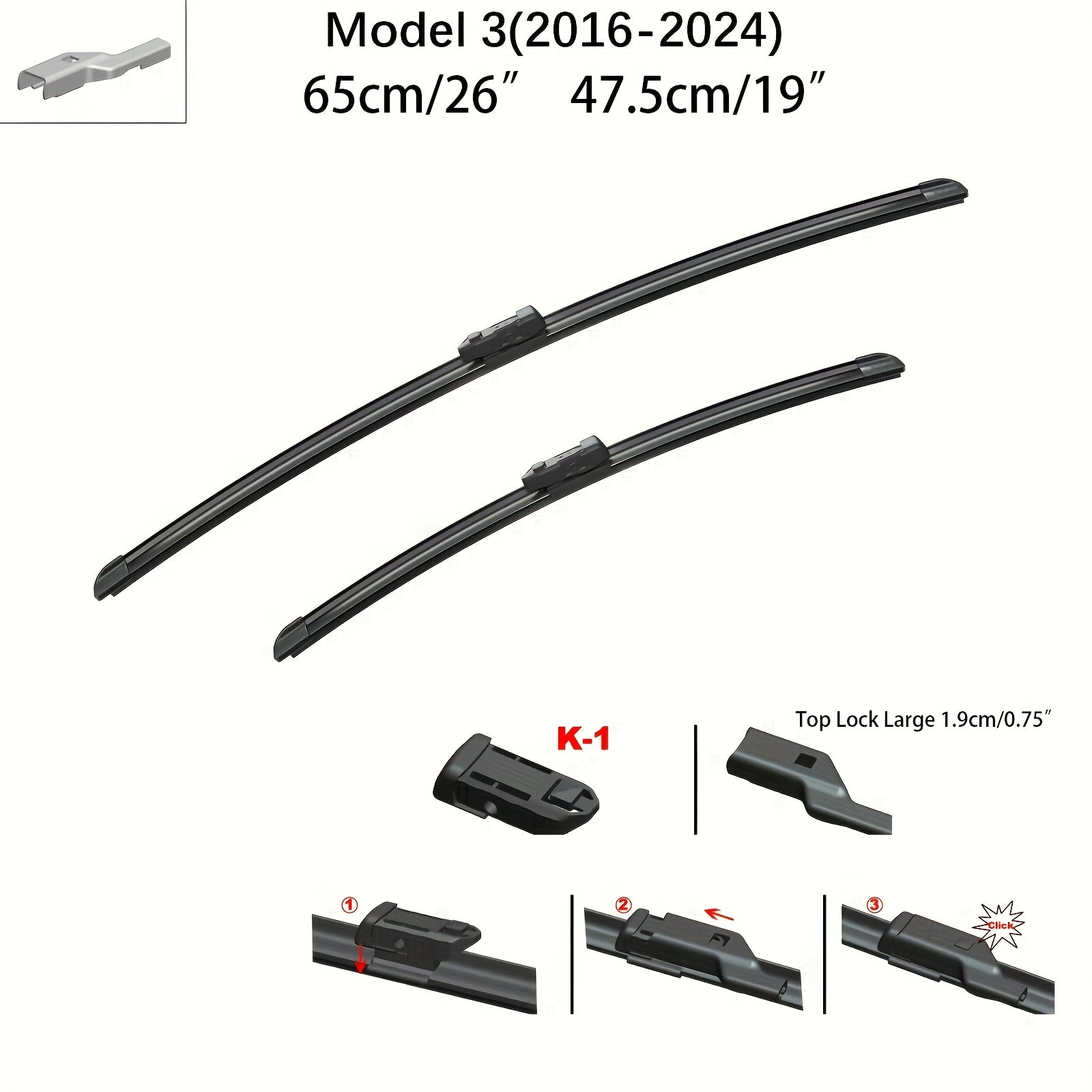 Front Wiper Blades for Tesla Model 3 Y S Windshield Replacement Accessories