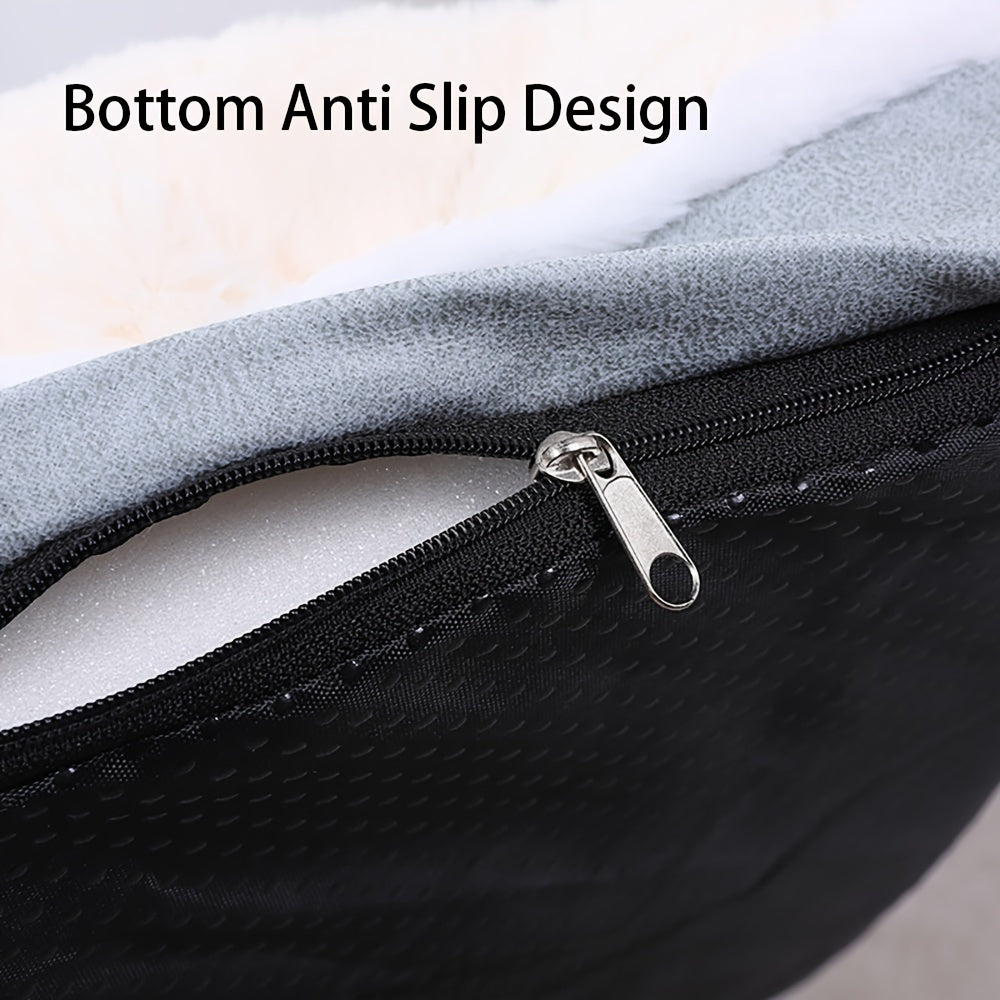 Green Cat Bed with Memory Foam, Washable Nylon Mat, Heart-Shaped Pillow