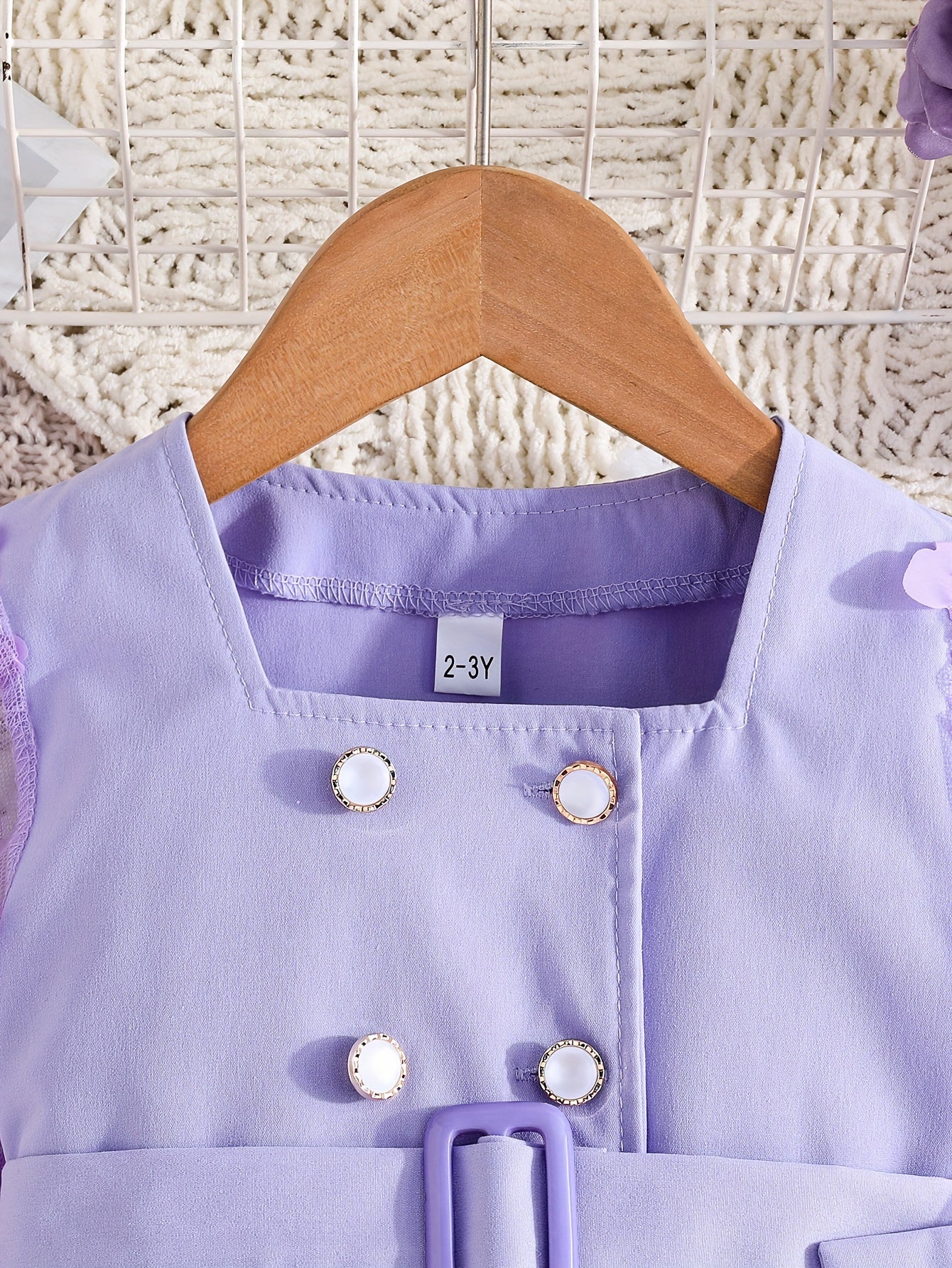 Girls' 2-Piece Casual Outfit Butterfly Sleeve Blouse and Long Pants Polyester Fall Winter