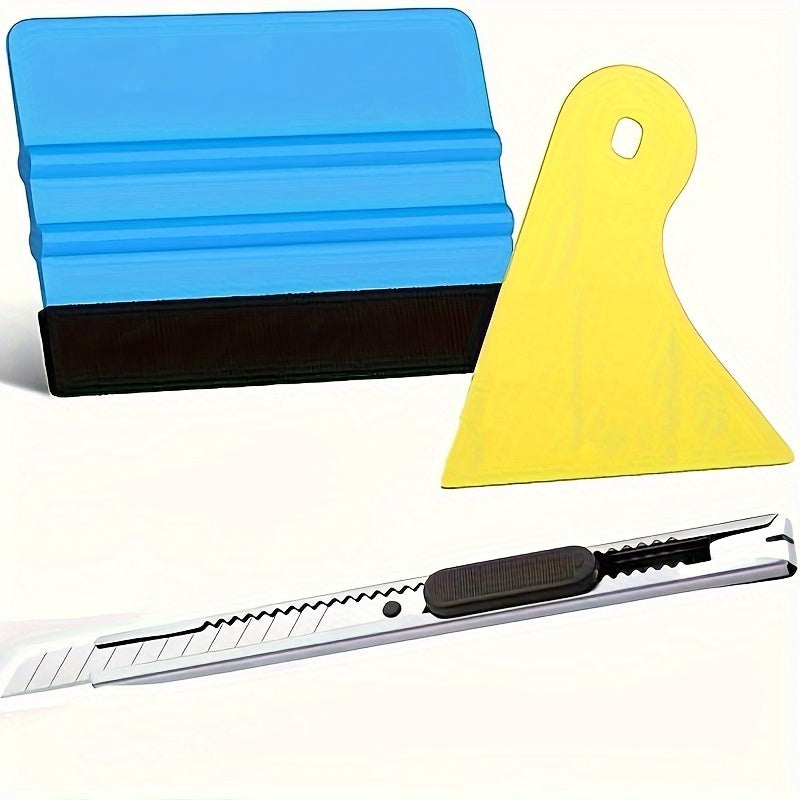 Professional Window Tint Vinyl Wrap Kit 14pcs Static Cling Easy Bubble-Free