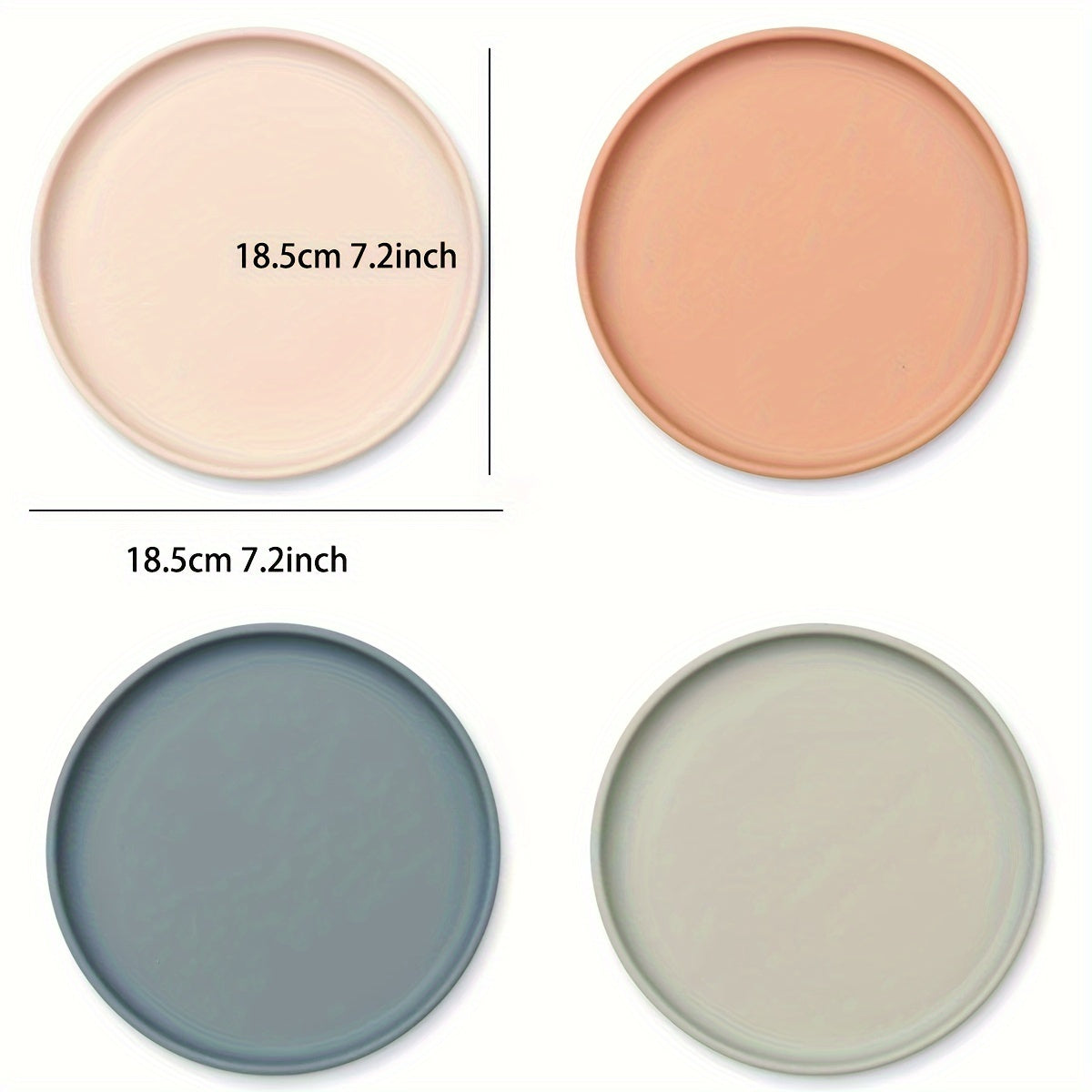 Silicone Dinner Plate 17.78cm Reusable Microwave Safe Multi-Use Plate