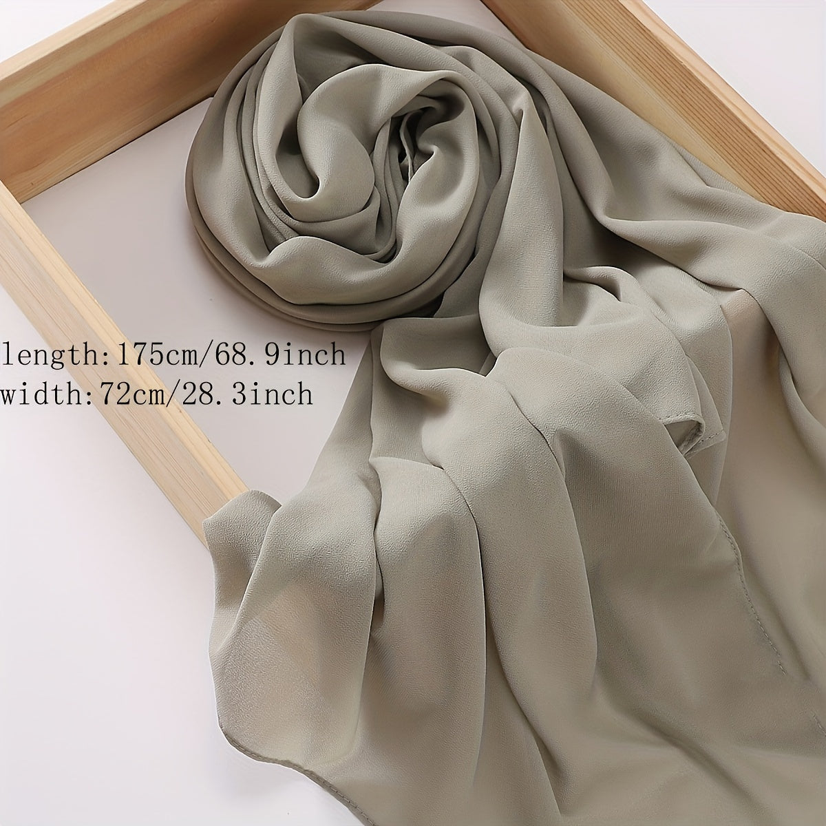 Solid Color Chiffon Hijab Lightweight Stylish Scarf for Women Eid Celebration