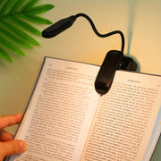 Lámpara de lectura LED ajustable con clip de luz amarilla para lectura