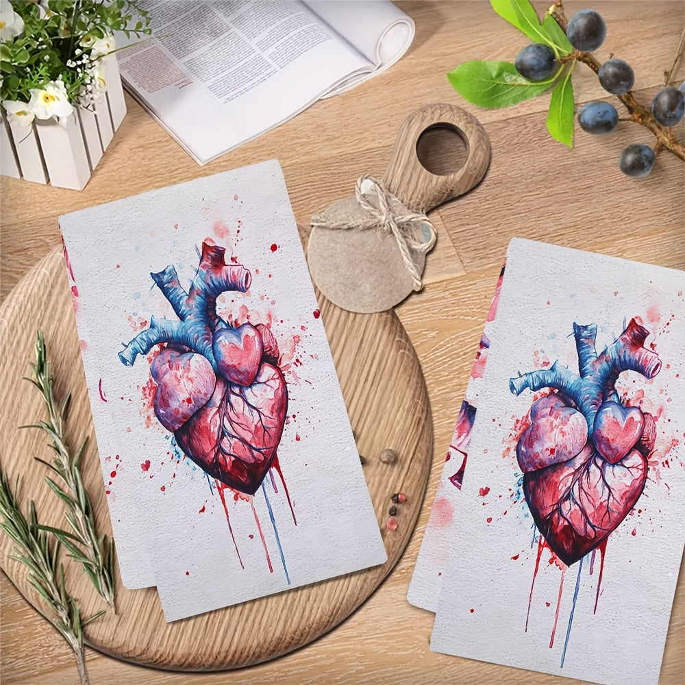 Valentine's Day Kitchen Towels Ultra-Soft Absorbent 40x60 cm