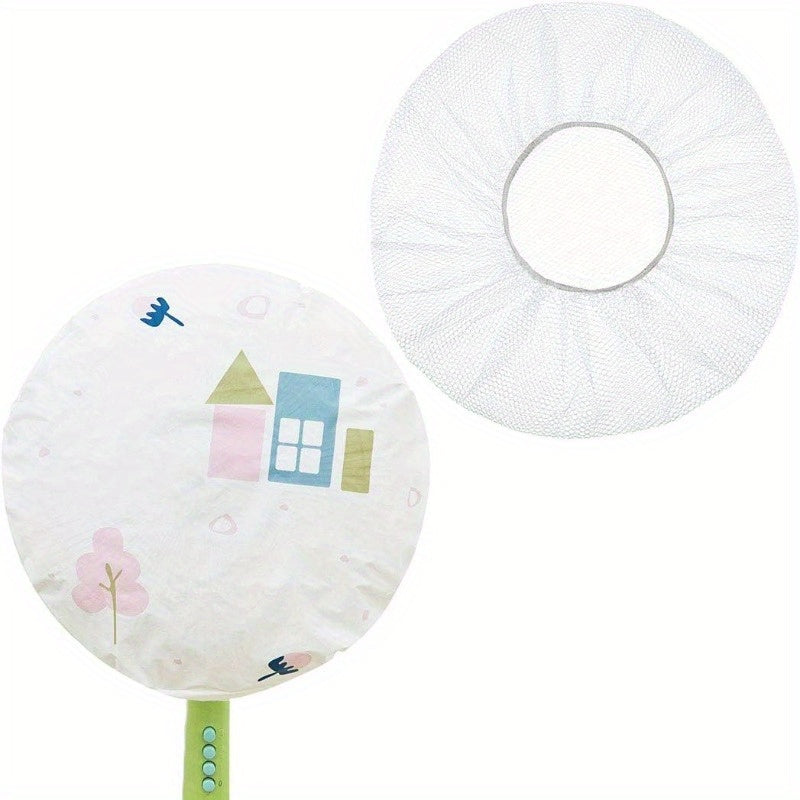 Set of 2 PEVA Fan Dust Covers 50cm Machine Washable All-Season Fan Filter Protectors