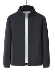 Men's Polar Fleece Zip-Up Jacket for Fall Winter Outdoor Casual Hiking