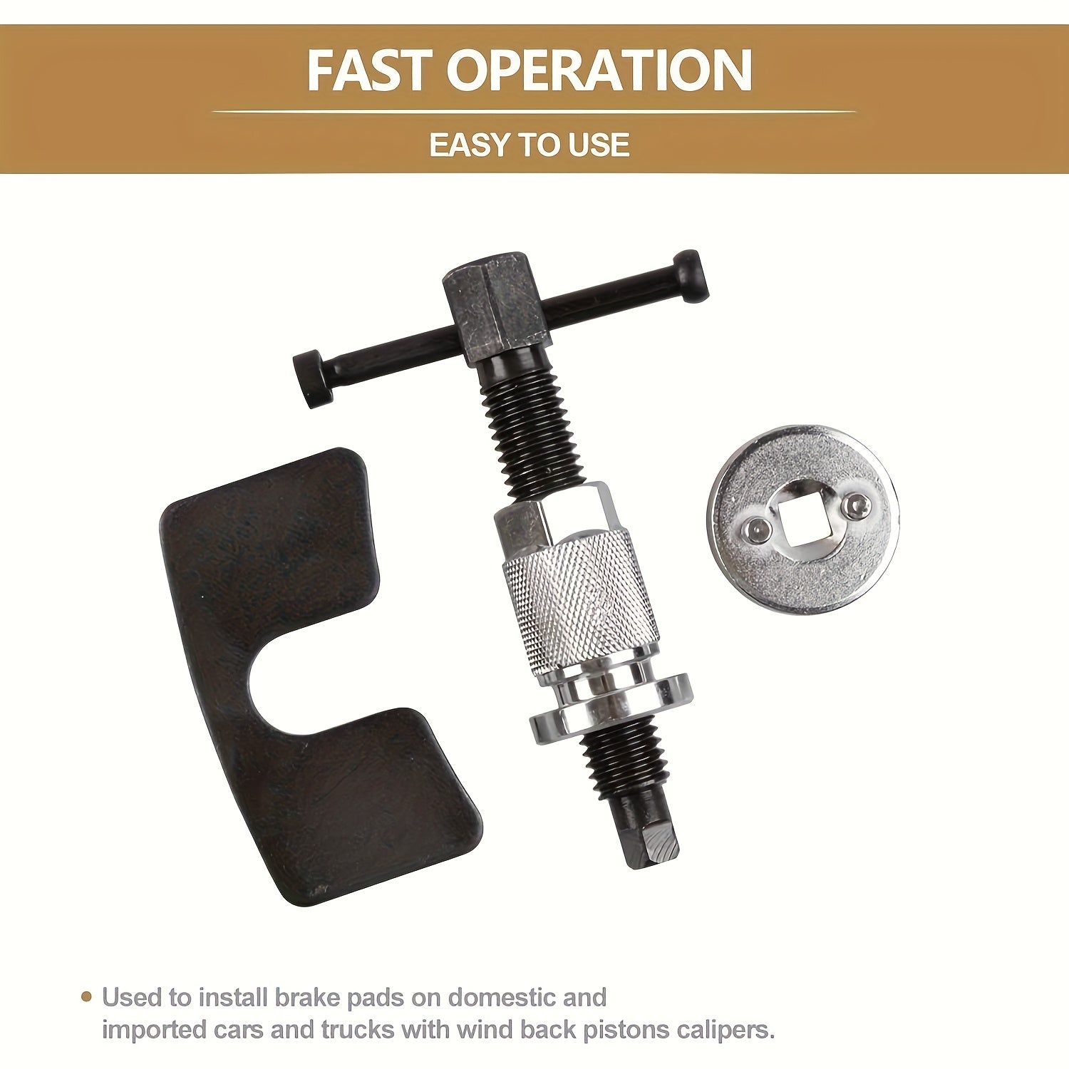 3Pcs Brake Pad Adjustment Tool Set for All Vehicles Caliper Compression