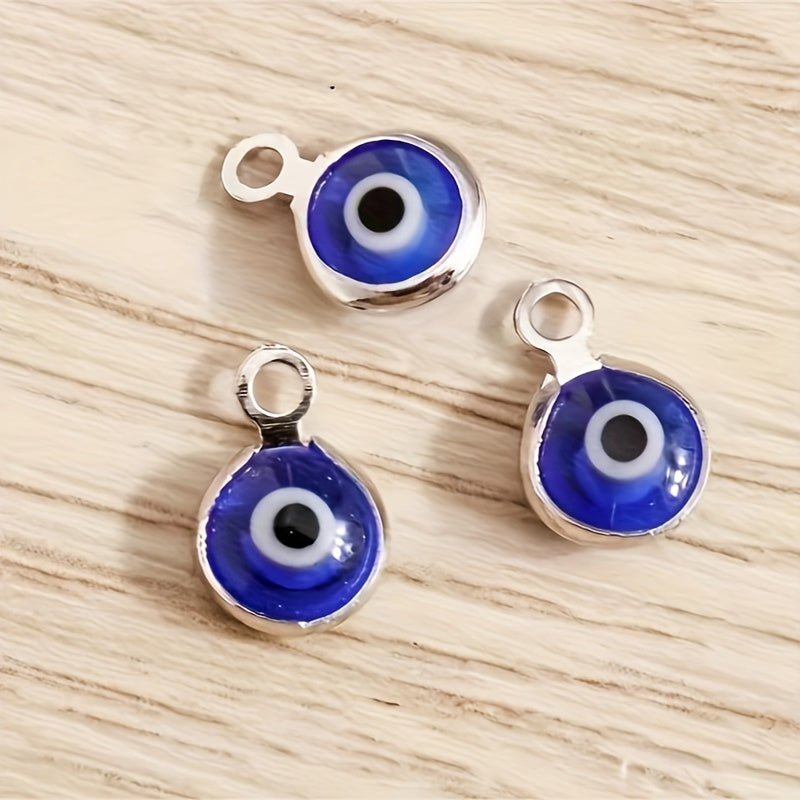 30 Pieces Blue Evil Eye Charm Beads Resin Pendant Beads for Jewelry Making