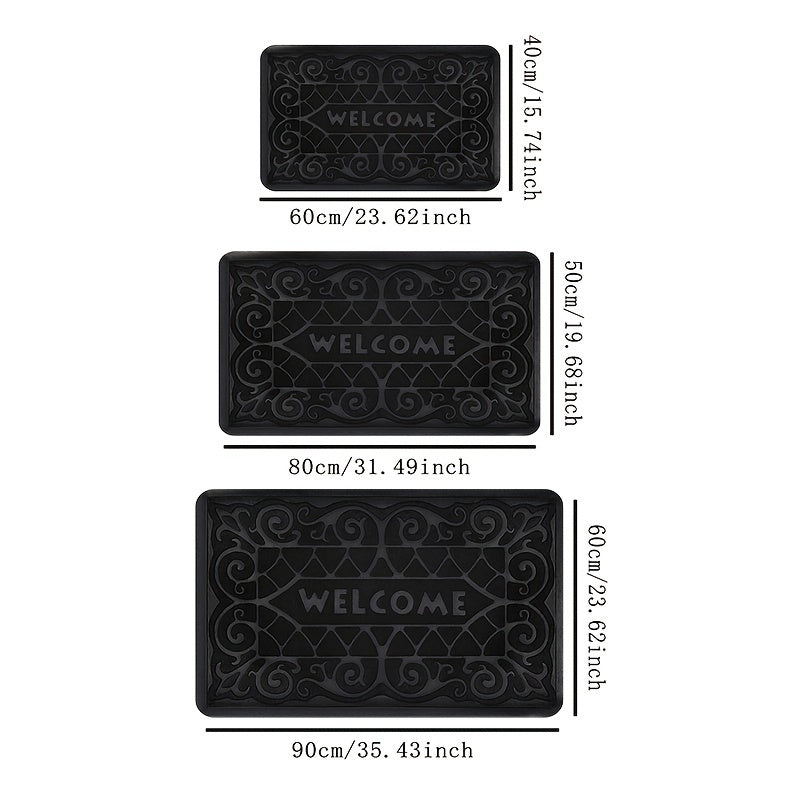 Rectangular Indoor Outdoor Doormat with Anti-Slip Backing and Dirt Resistance