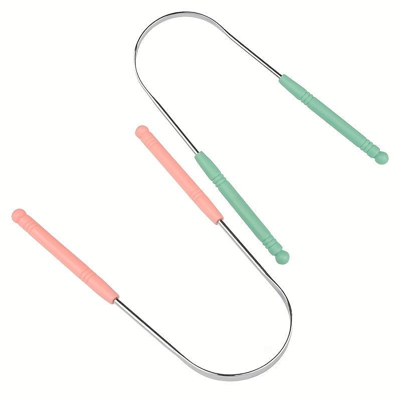 Kattalar uchun zanglamas po'latdan yasalgan tilni tozalash uchun qirqish qismi qizil, bardoshli og'iz parvarishi asbobi