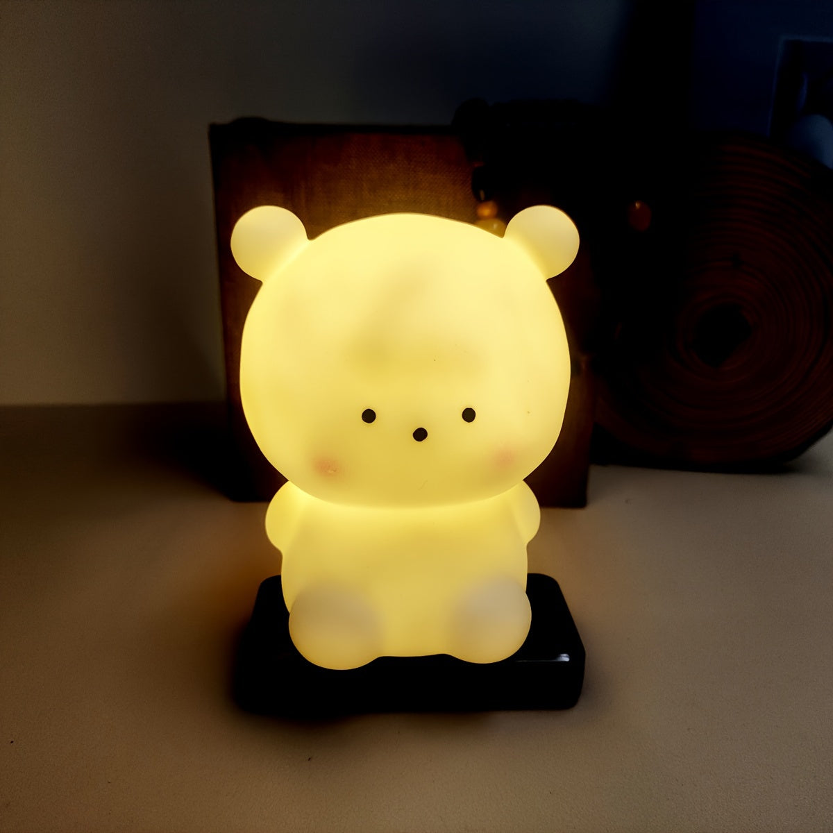 Little Bear LED Night Light for Kids Battery-Operated Halloween Christmas Decor