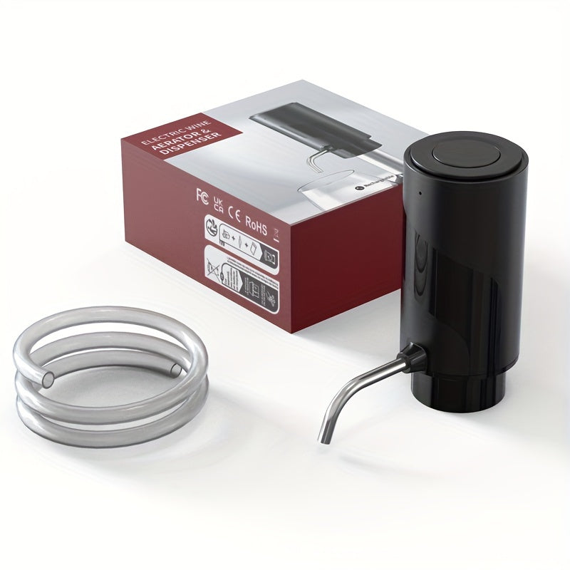 Electric Wine Aerator and Pourer Rechargeable with Quick Aeration and One-Touch Stop