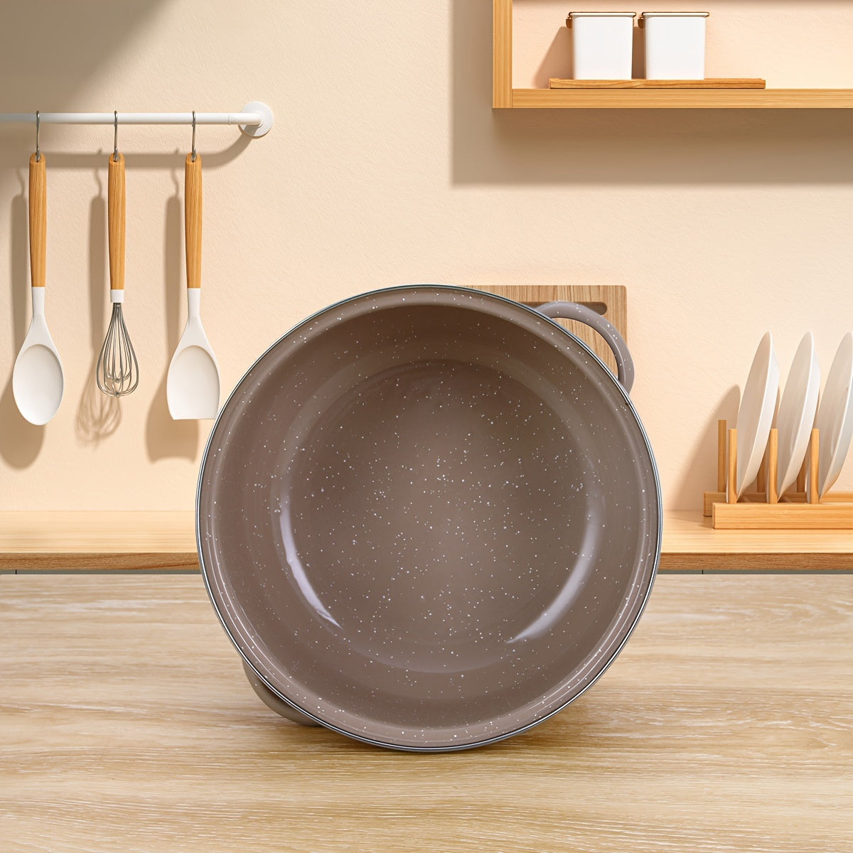 Enamel Cookware Set 3-Piece Lightweight Soup and Stew Pots for Induction Gas Stoves