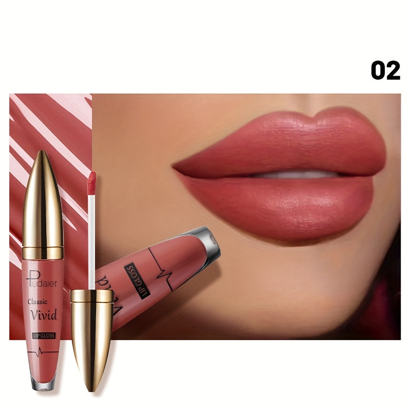 Pintalabios de terciopelo rojo mate para mujer de larga duración y humectante