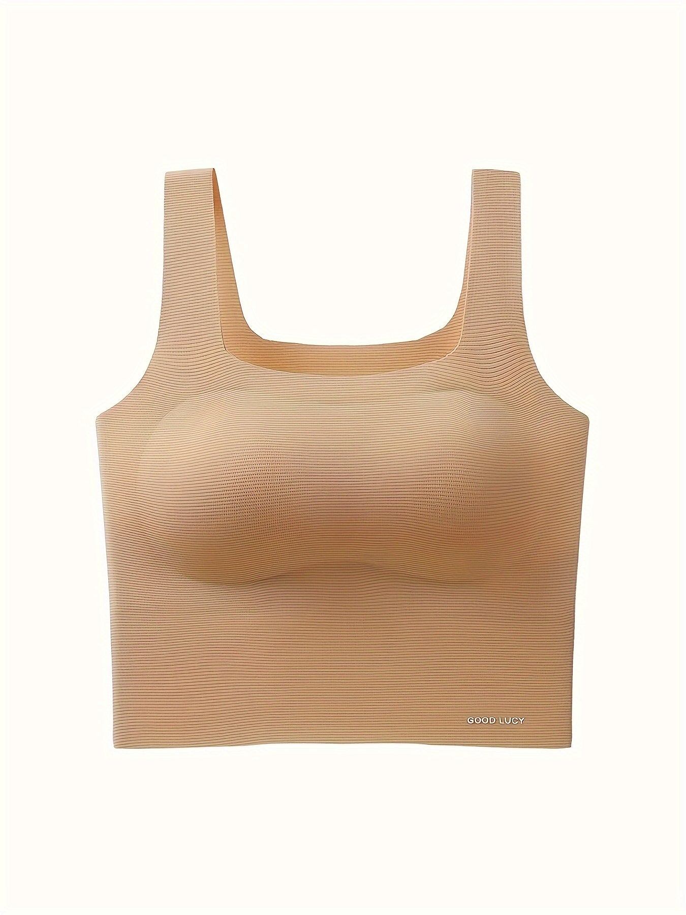 Women's Seamless Wire-Free Sports Bra with Breathable Non-Padded Side Support in Nylon Spandex Plus Size