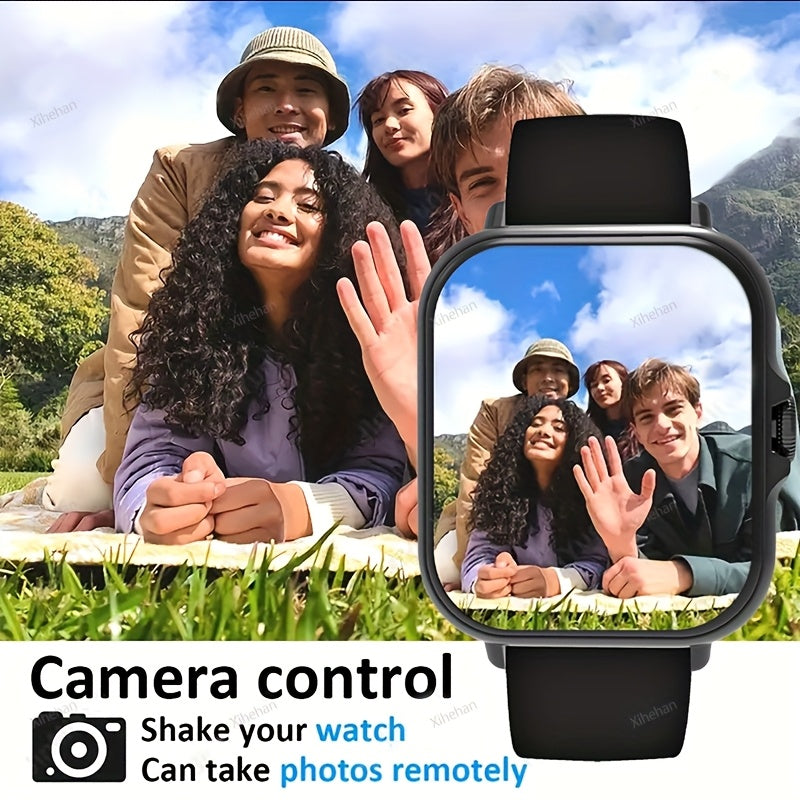 Smartwatch with Wireless Calling Text Alerts Customizable Dial Multiple Sports Modes Metal Body Silicone Strap