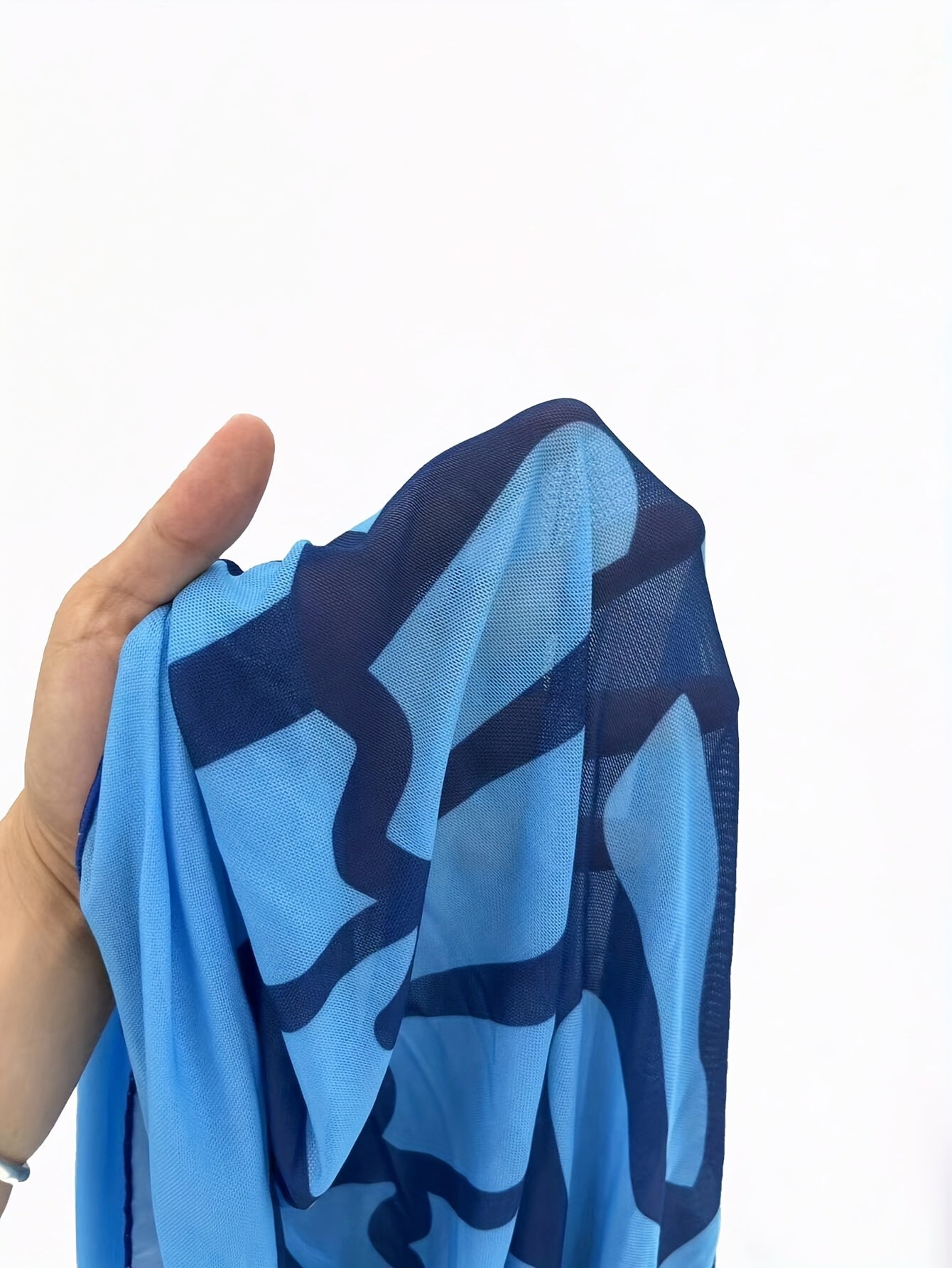 Butterfly Print Beach Cover-Up with High Stretch Mesh Fabric for Summer Poolside and Beachwear