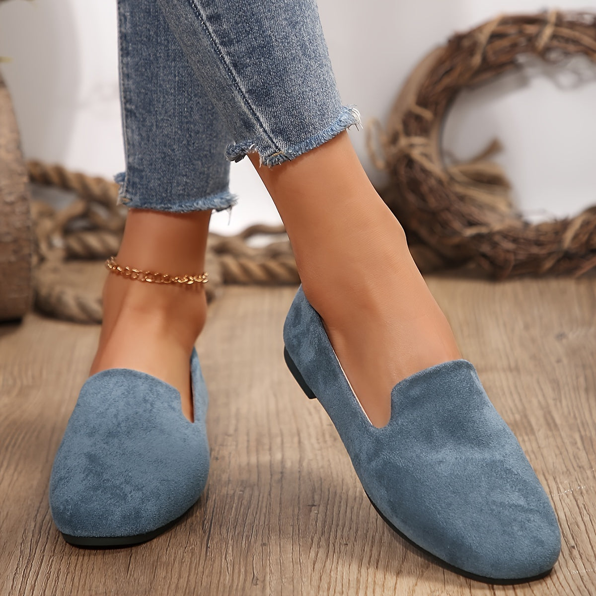 1 Juft Nafis Ayollar Loferlari Matodan Yasalgan, Sun'iy Ichki Qism va Mustahkam Plastik Taglik bilan