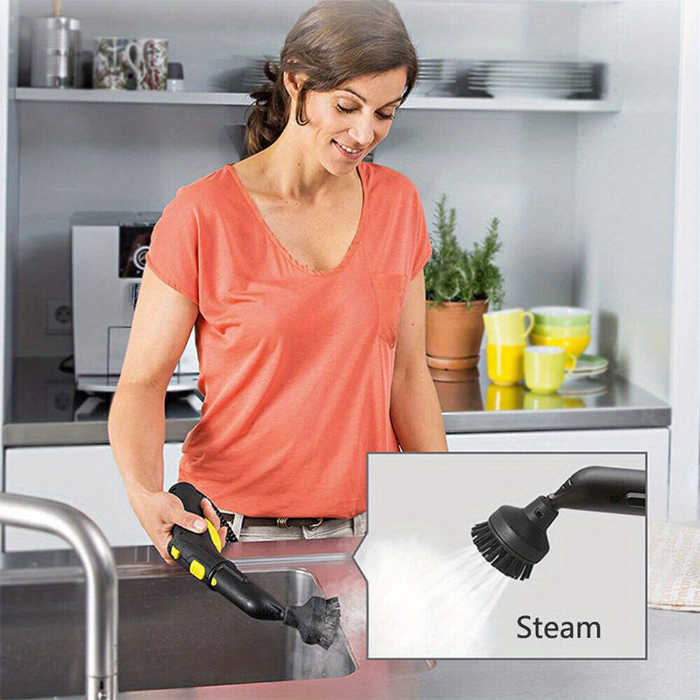 6 Pack Round Brush Nozzles for Steam Cleaners Compatible with Karcher SC1 SC4