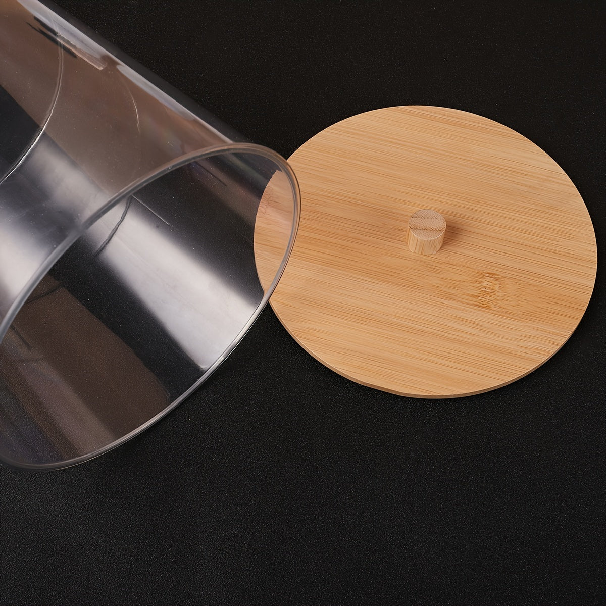 1 yoki 2 ta katta shaffof kir yuvish konteynerlari to'plami, bambuk qopqoq va yorliqlar bilan plastik tarqatish idishlari, kir yuvish xonasi aksessuarlarini, saqlash va tashkil etish uchun mukammal.