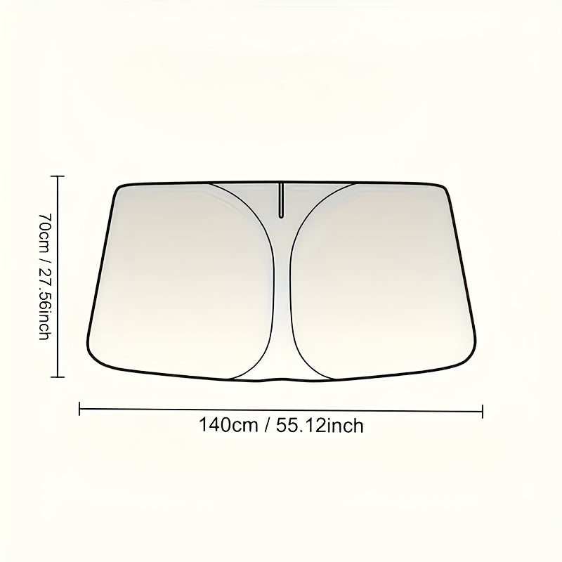 Universal Car Windshield Visor Heat Insulation Interior Protection Roll-up