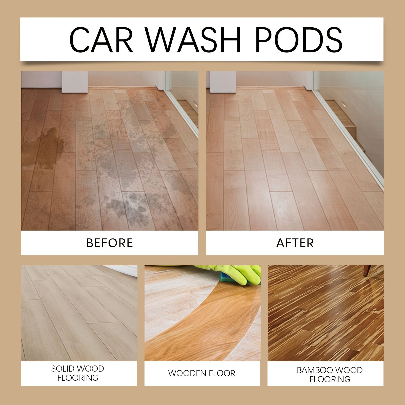 Limpiador líquido para suelos 500ml, removedor de manchas y marcas de agua para todos los suelos