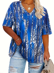 Women's Plus Size Leopard Print T-Shirt Fashion Top Reliable Comfort