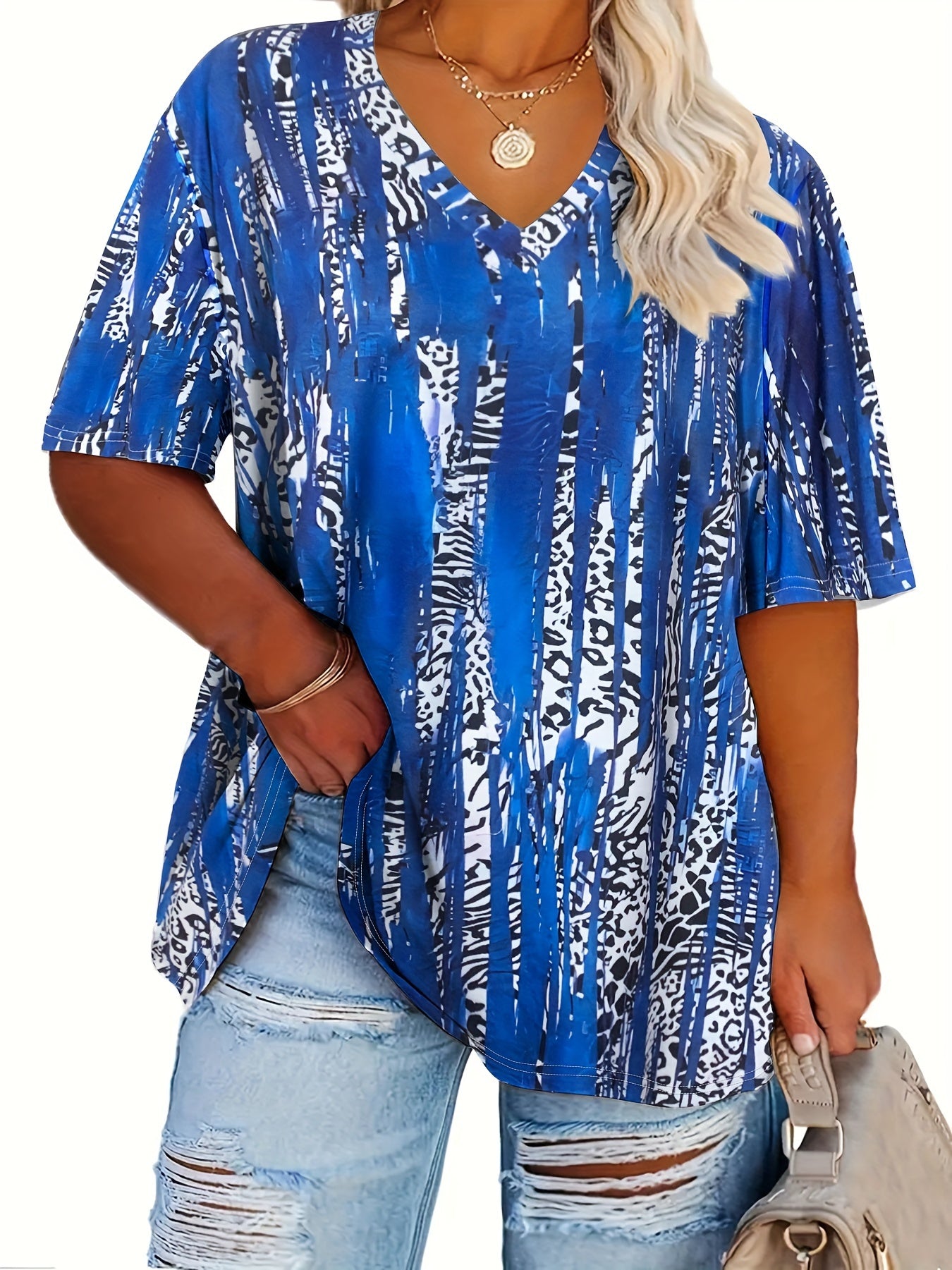 Women's Plus Size Leopard Print T-Shirt Fashion Top Reliable Comfort