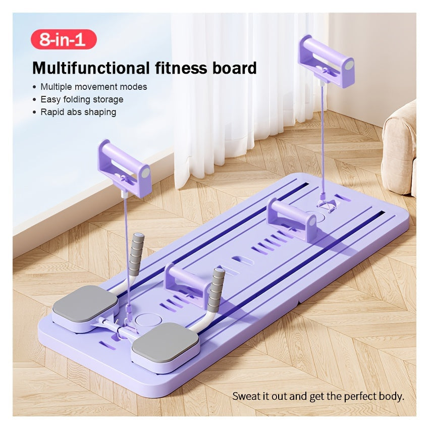 8-in-1 ABS Pilates Slide Board for Core Fitness Home Gym Portable Foldable