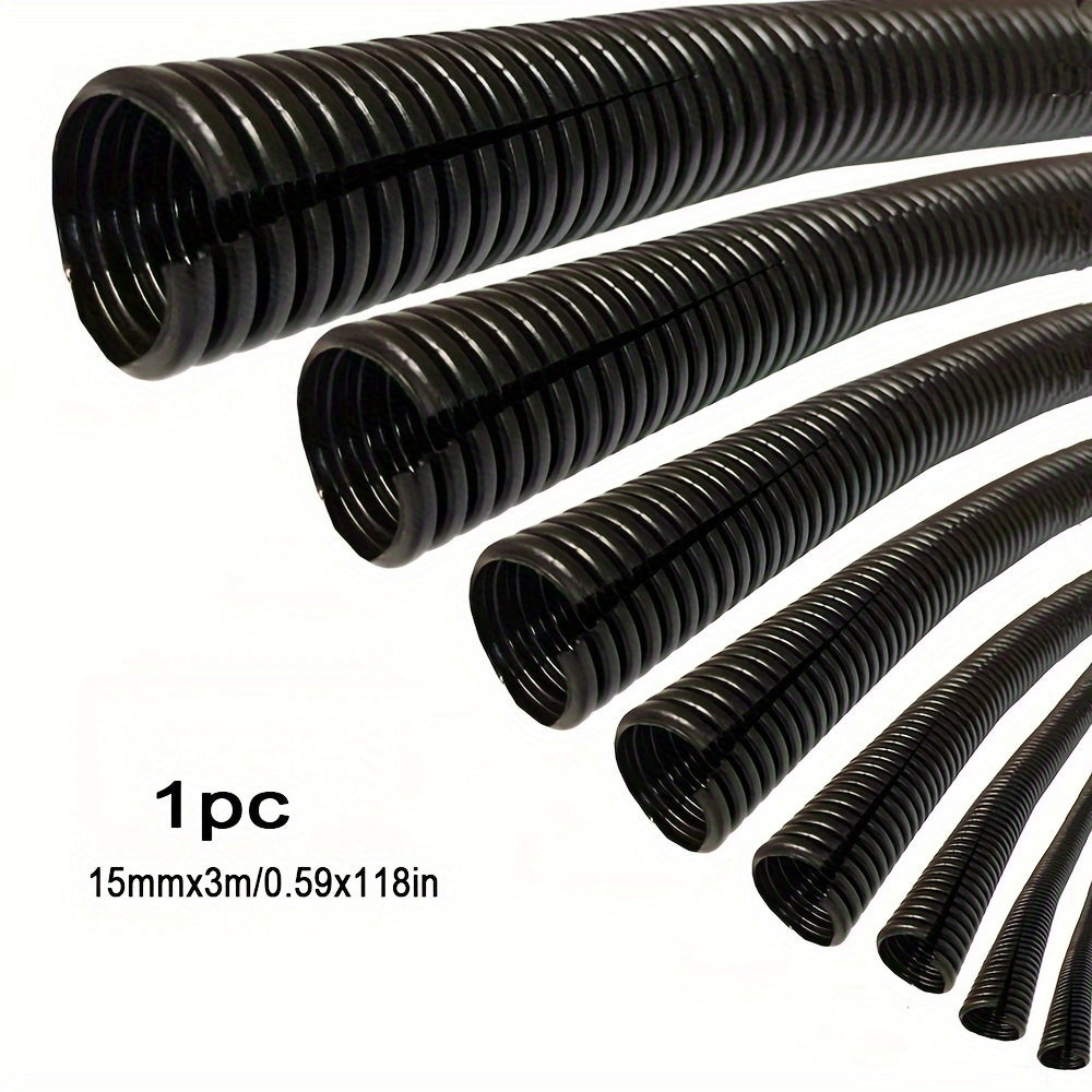 3m Black Polyethylene Wire Loom Conduit Split Tubing for Automotive Use