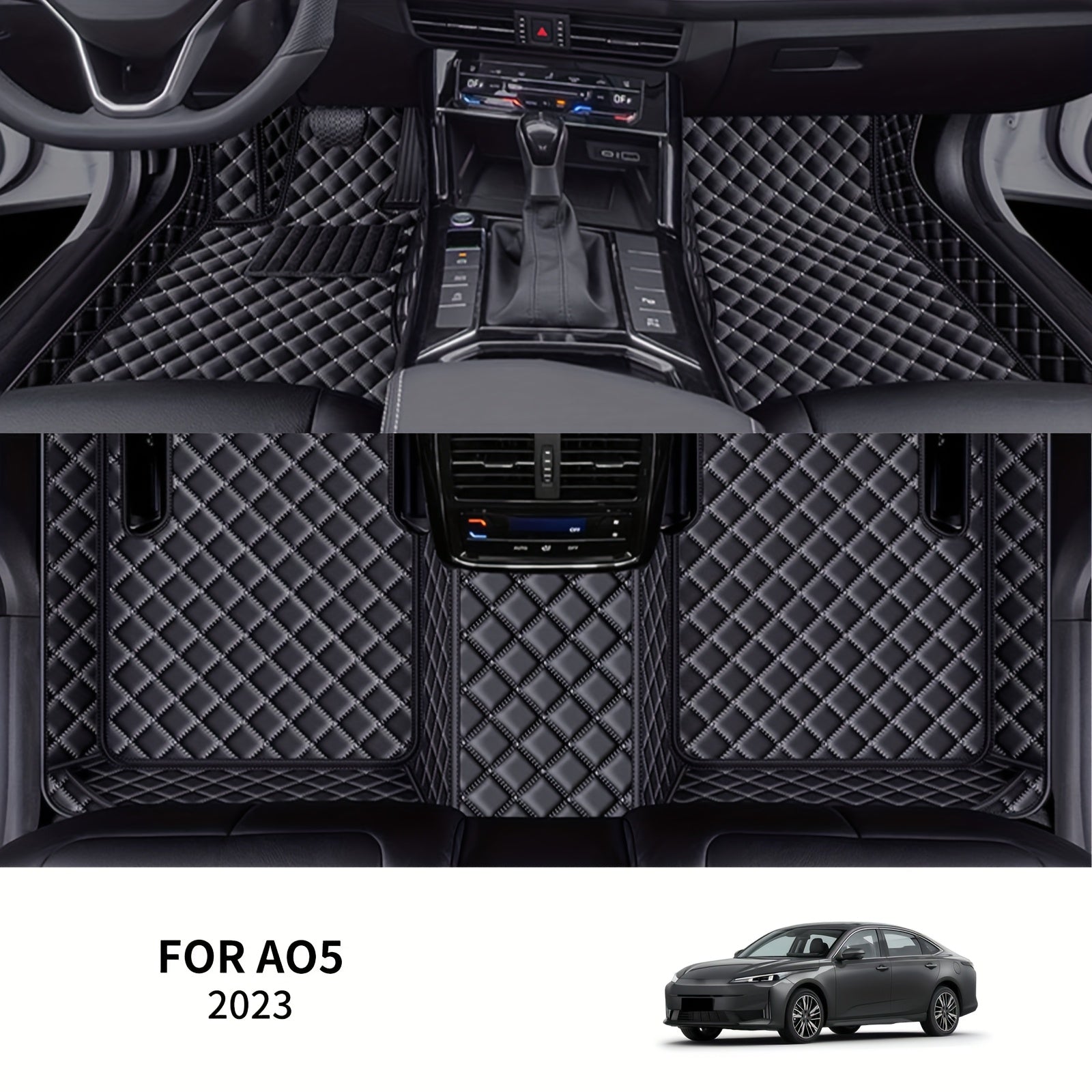 All-Weather Waterproof PU Leather Car Floor Mat for Sedan