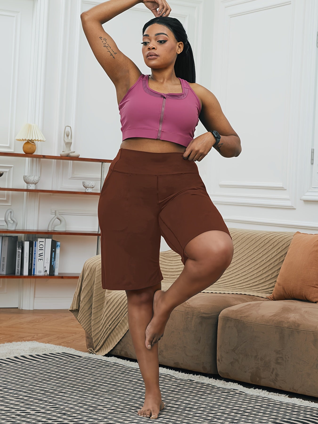 Ayollar uchun yoga shortsi kapri keng oyoqli kundalik mashg'ulot shimlari