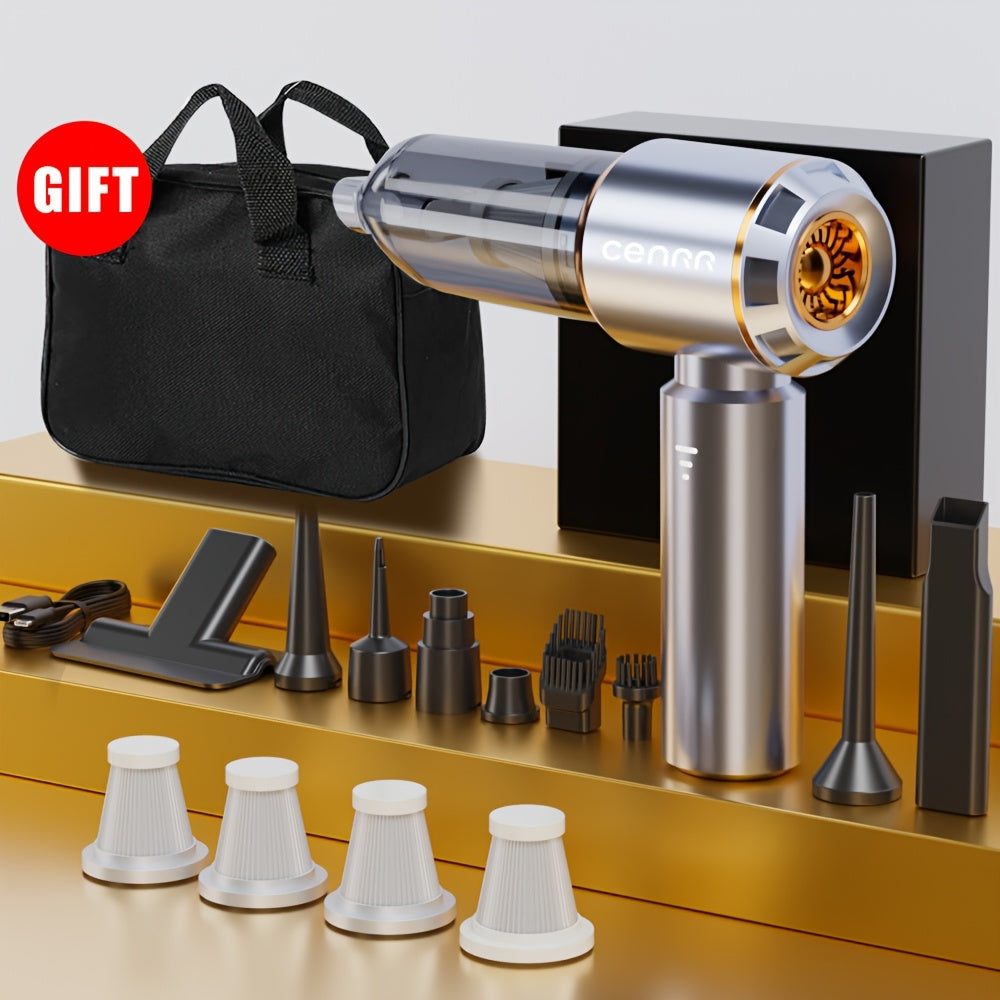 Портативный автомобильный пылесос с длительным временем работы и мощным всасыванием