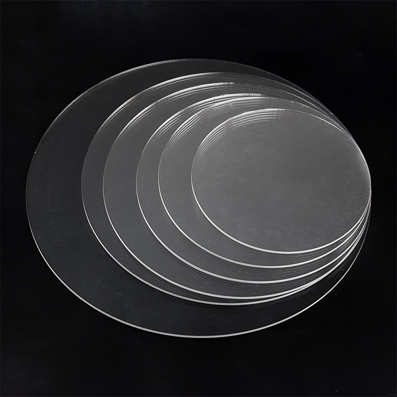 Acrylic Cake Boards Set of 3 Round Discs for Baking and Decorating