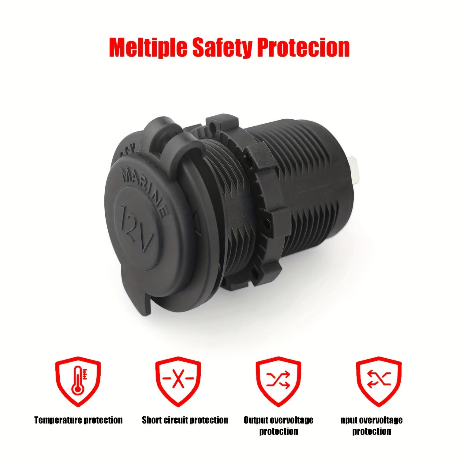 Car Plug Socket Splitter Power Adapter for Car Boat Motorcycle