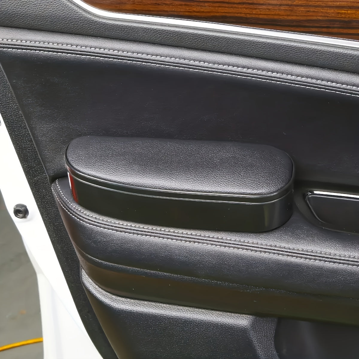 Universal Car Armrest Cushion with Storage Box and Riser for Men Women